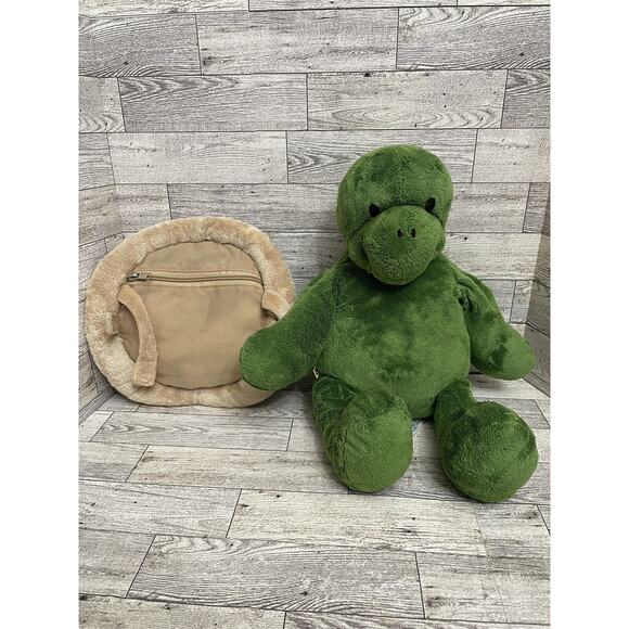 Build-a-Bear 17" TURTLE w/ Shell Backpack Plush Hidden Zipper Pouch Tortoise BAB - Picture 5 of 10